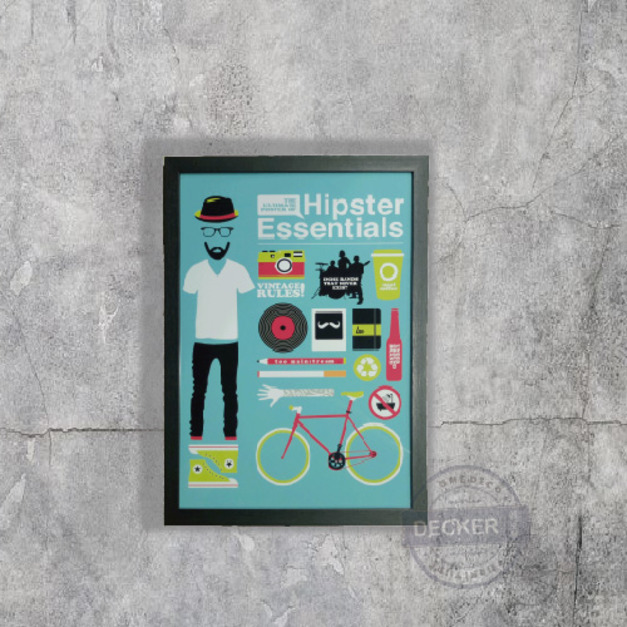 嬉皮元素 - 時尚風格掛畫 流行餐廳壁畫 酒吧壁面裝飾