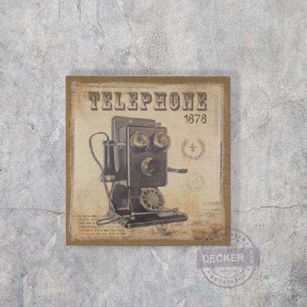[特價] 麻布掛畫 電話 - Vintage家飾 復古工業掛飾