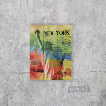 [特價] 彩色世界木板畫 A款 - Loft輕工業 創意掛畫