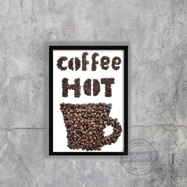 豆子咖啡 - 時尚風格掛畫 流行潮流壁畫 咖啡壁面裝飾