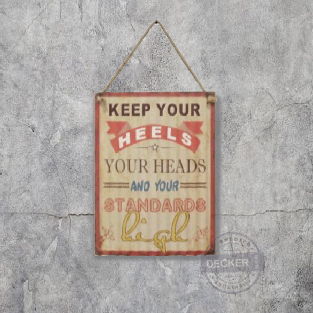 [特價] 鐵皮掛畫 F款 - Vintage仿舊鐵皮 工業風掛飾