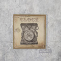 [特價] 麻布掛畫 時鐘 - Vintage家飾 復古工業掛畫