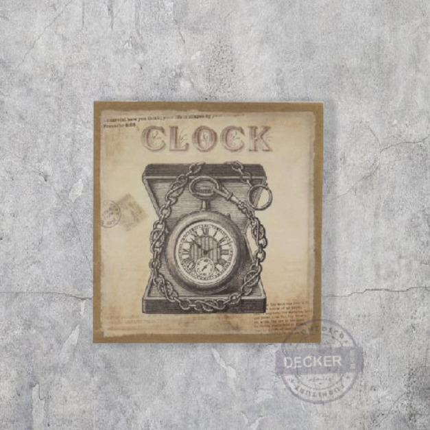 [特價] 麻布掛畫 時鐘 - Vintage家飾 復古工業掛畫