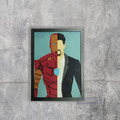 變身英雄掛畫 鋼鐵人 - 時尚酒吧壁畫 漫威生活 美式風格 樹脂相框