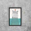 趣味清新掛畫 冰雪世界 L款 - 北歐風格空間 可愛動物家飾