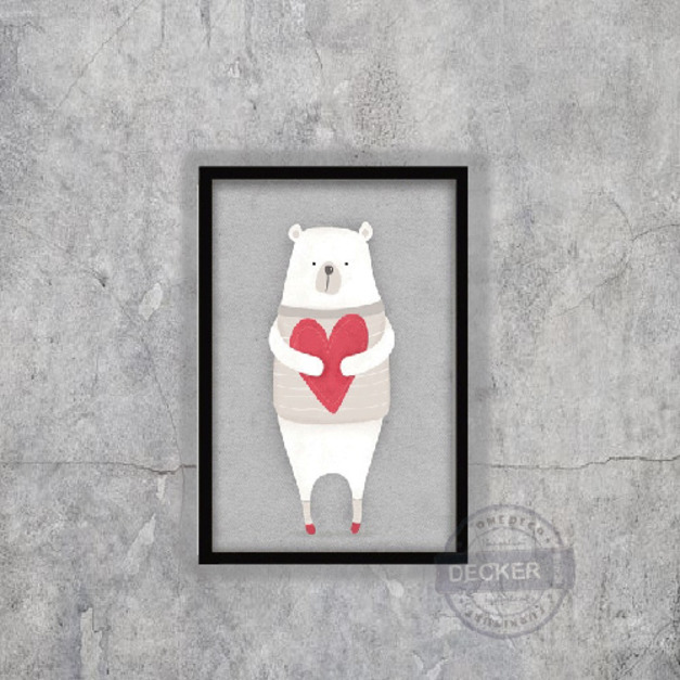 趣味清新掛畫 冰雪世界 B款 - 北歐風格空間 可愛動物家飾