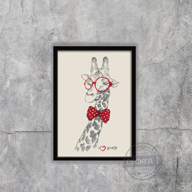 紳士掛畫 D款 - 復古動物掛畫 酒吧壁畫 清新掛飾 樹脂相框