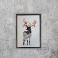 玫瑰鹿 C款 - 藝術唯美掛畫 居家創意 酒吧壁畫 清新掛飾