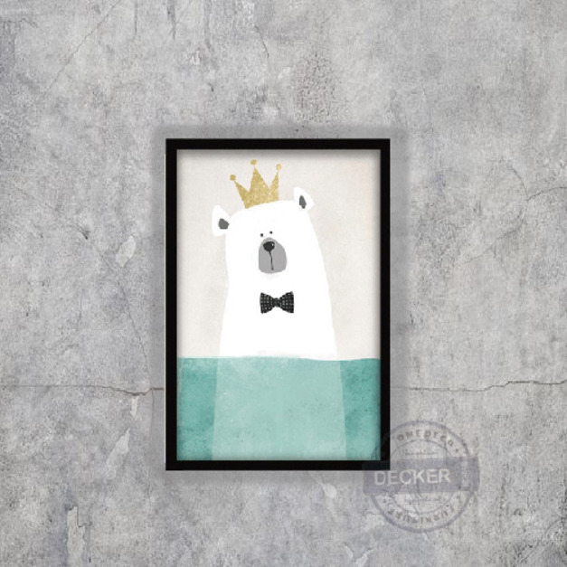 趣味清新掛畫 冰雪世界 H款 - 北歐風格空間 可愛動物家飾