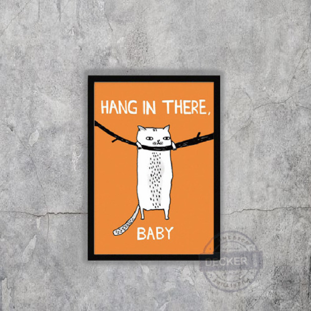 堅持小貓 - 時尚風格掛畫 流行餐廳壁畫 酒吧壁面裝飾