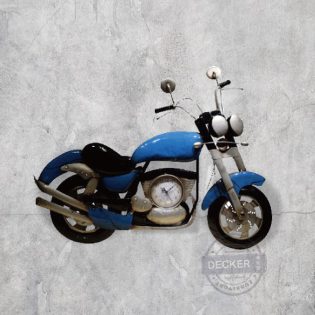 藍哈雷鐵件掛飾 - 工業風家飾 3D鐵件掛飾 造型設計掛鐘