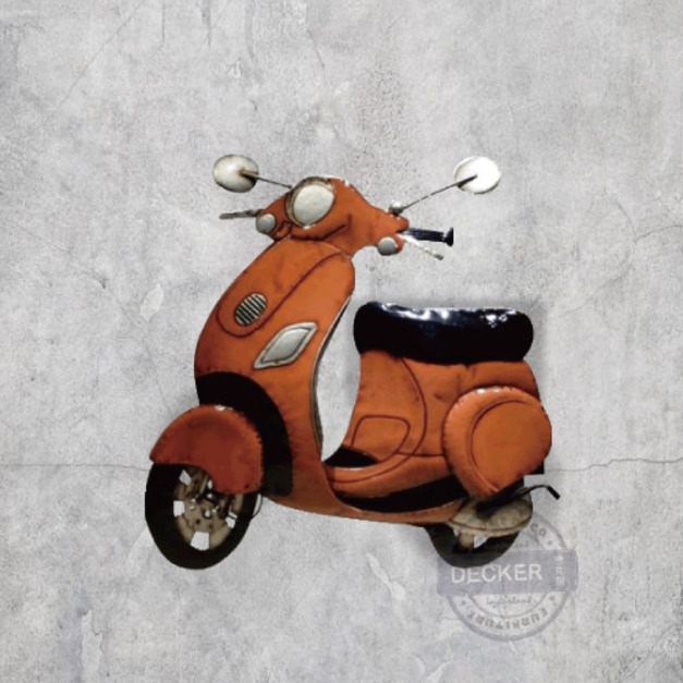 3D鐵件掛飾 橘偉士 - Loft工業風家飾 創意設計 摩托車