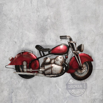 3D鐵件掛飾 紅哈雷 - 工業風家飾 創意設計 摩托車