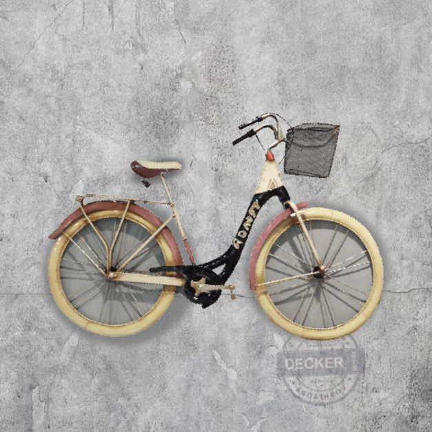 3D鐵件掛飾 自行車五號 - Loft工業風家飾 清新創意