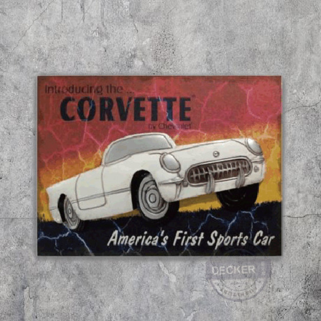 3D麻布鐵件掛飾 復古汽車 - 工業風家飾 創意工業風