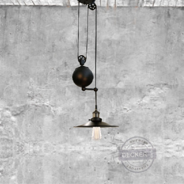 [特價] Loft工業風格 工業設計燈飾 滑輪吊燈 - 單頭