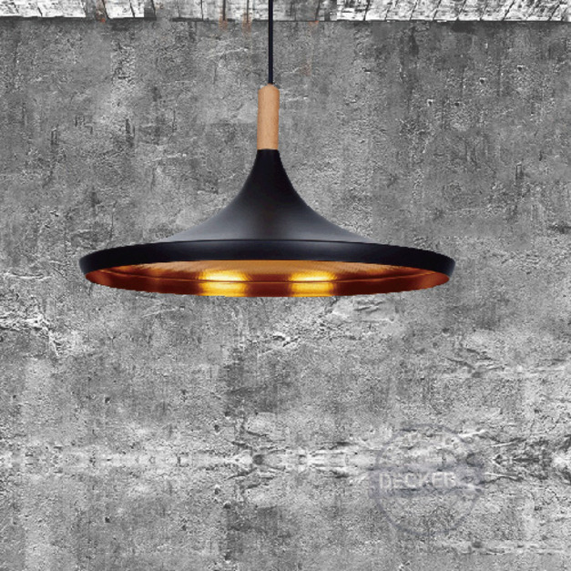 [特價] 北歐風燈飾 Nordic家飾 原木印度敲打吊燈 - 大(黑)