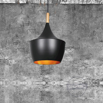 [特價] 北歐風燈飾 Nordic家飾 原木印度敲打吊燈 - 中(黑)