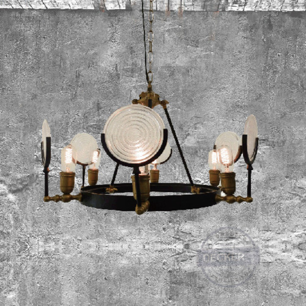 車頭燈吊燈 - 創意工業風 老式復古 大型燈飾