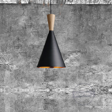 [特價] 北歐風燈飾 Nordic家飾 原木印度敲打吊燈 - 小(黑)