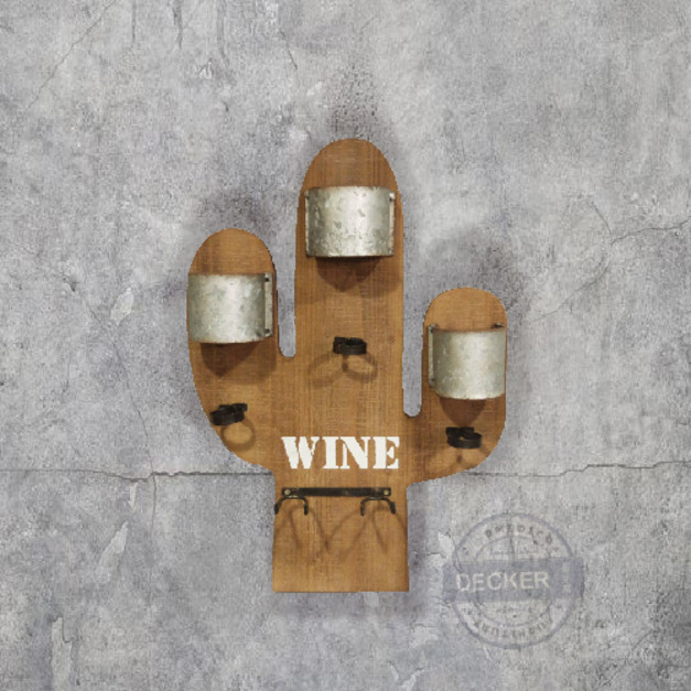 仙人掌紅酒掛 - Loft老式鐵件家飾 牆面工業風酒架杯掛