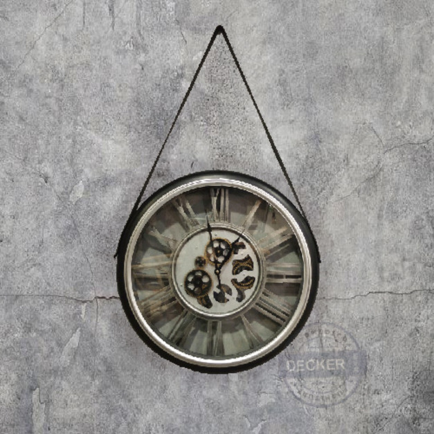 機械錶掛鐘 C款 - Loft工業家飾 鏤空機芯 可動齒輪