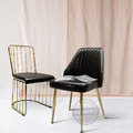貝塔餐椅 - 古典時尚 黑金配色 金屬冷調空間 電鍍金_1