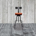 特拉靠背升降吧台椅 - Loft工業風家具 山羊皮鐵件 工業時代_1