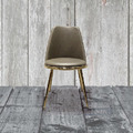 米斯餐椅 (灰金) - 北歐現代風格 摩登設計 電鍍金屬_1