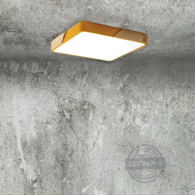 方型密斯朵吸頂燈 (黃) - Nordic Style 清新簡約 彩色北歐風 超薄鐵件