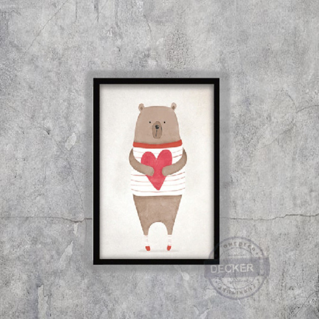 趣味清新掛畫 冰雪世界 E款 - 北歐風格空間 可愛動物家飾