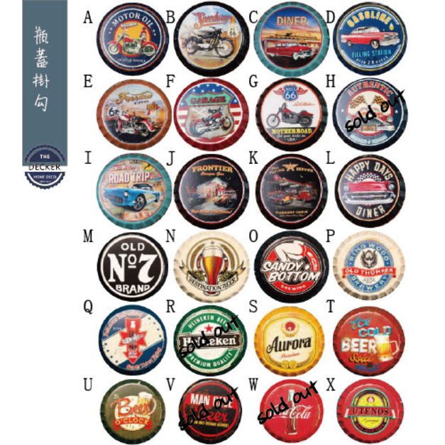 [特價] 文創家飾 特色衣掛勾 創意收納掛飾 瓶蓋掛勾