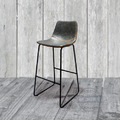 手套吧台椅 (灰黑) - Retro Style 復古工業設計家具 縫線軟墊_1