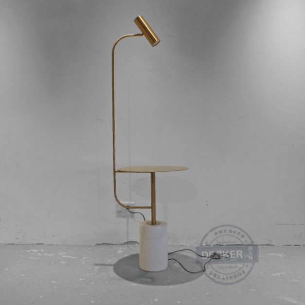 奈頓立燈 - Marble設計燈飾 現代金色落地燈 大理石