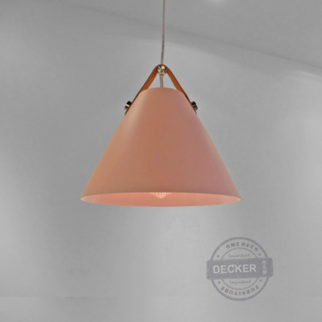 皮托吊燈 (綠/粉/白/灰/黑) - 北歐清新風格 皮革混搭設計 創意設計