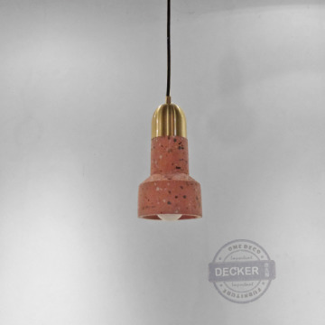 水泥吊燈 金碎石 (黑/白/粉/藍) - Cement粗陶水泥燈飾 彩色吊燈家飾