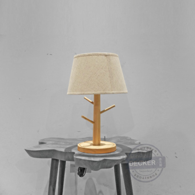 樹木桌燈 - 北歐溫暖實木風格 麻布氣氛照明 Nordic設計