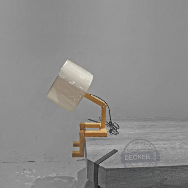 不開心桌燈 - 設計木頭桌燈 文創風格 創意台燈