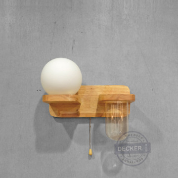 盆栽木燈座 左圓/右圓 - 創意設計壁燈 收納置物燈座