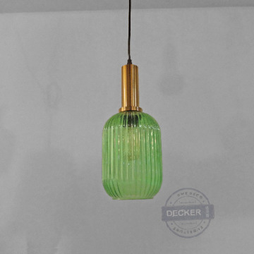 香水瓶吊燈 C款 (綠/煙/琥珀) - 英倫古典藝術設計 老式復古玻璃燈具