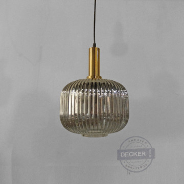 香水瓶吊燈 A款 (綠/煙/琥珀) - 英倫古典藝術設計 老式復古玻璃燈具