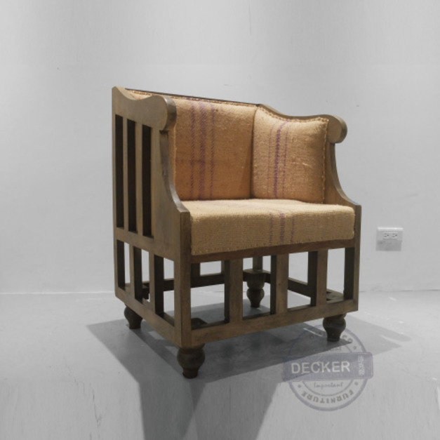 古院沙發 - 復古老時光 古典老式家具 編織麻布