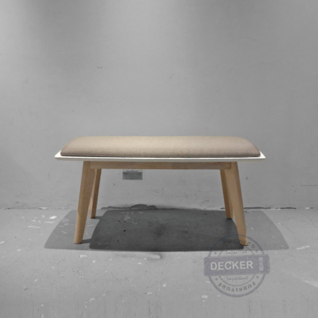 北歐細麻長凳 100cm (灰白) - Nordic北歐風家具 簡約北歐風格