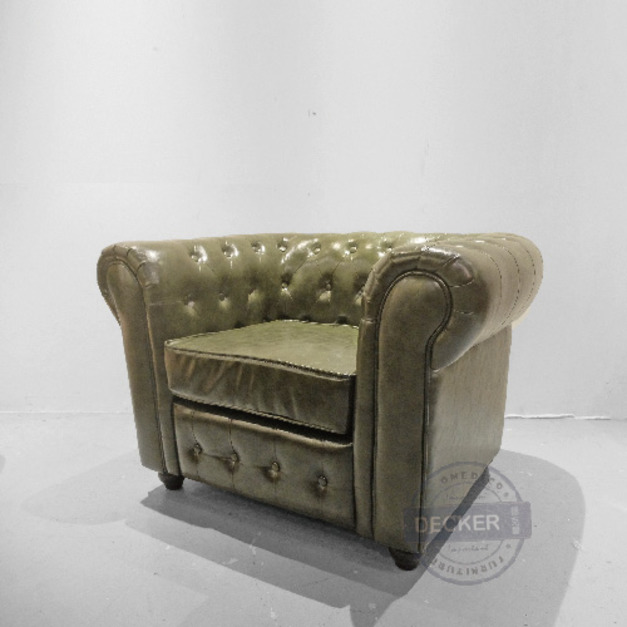 尼爾單人沙發 (墨綠) - 法式古典時尚 老式設計 經典復古沙發
