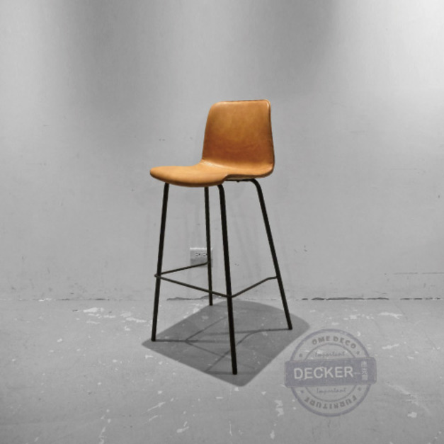 皮亞吧台椅 - 現代設計家具 皮革軟墊 靠背吧椅