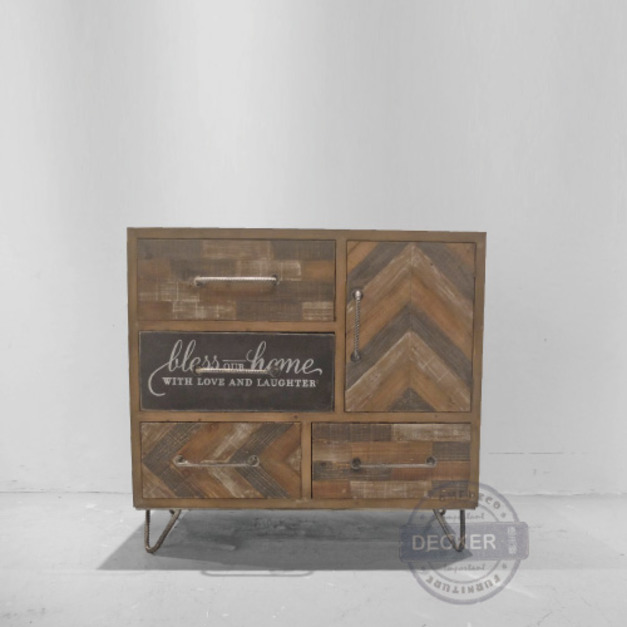 奎因收納櫃 矮 - 復古工業風家具 Loft設計家具