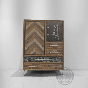 奎因收納櫃 高 - 復古工業風家具 Loft設計家具