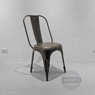 [特價] 印度Tolix鐵椅 (黑) - 印度工業家具 Loft仿舊復古