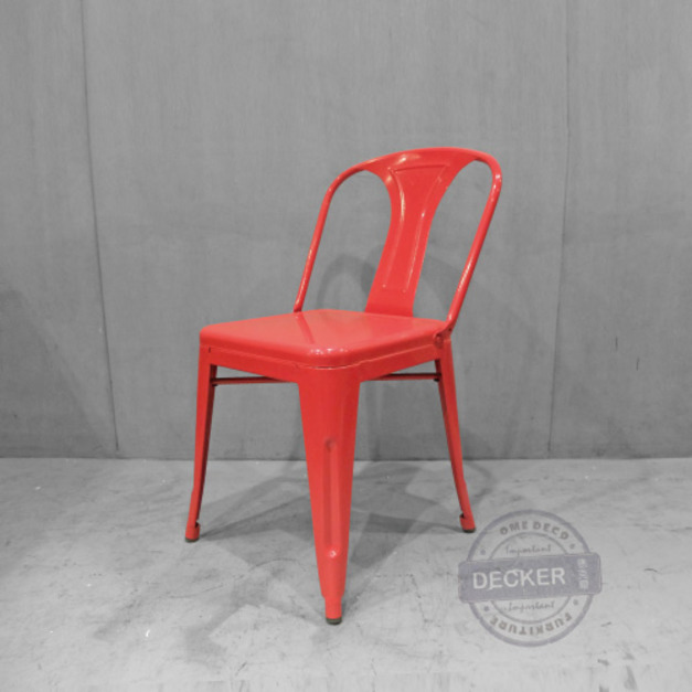 初代Tolix鐵椅 (紅) - 經典工業風餐椅 鐵椅餐椅