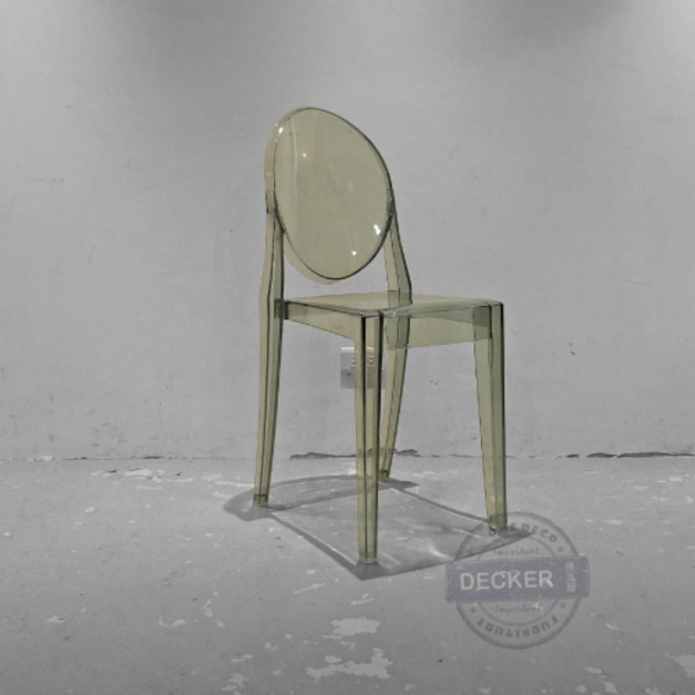 [特價] 魔鬼椅 (透灰) - 摩登風格 現代創意家具 透明餐椅